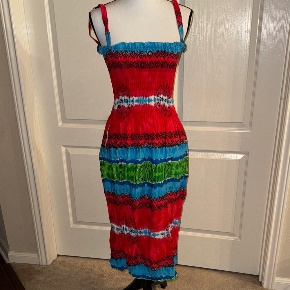 Colorful Island Dress - Size Large